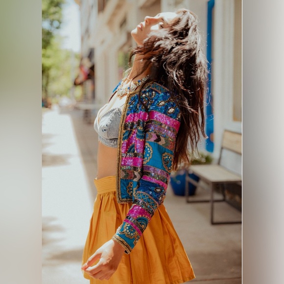 NWT Ser.o.ya Addlyn Blue denim bra bralette Sorrento sz Medium - Picture 9 of 15